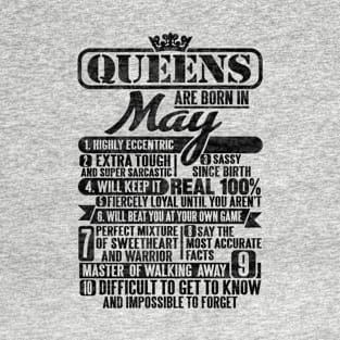 Queens Are Born In May T-Shirt